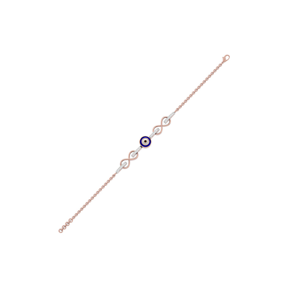 The Mystic Hex Evil Eye Diamond Pendant 9 KT / Rose Gold
