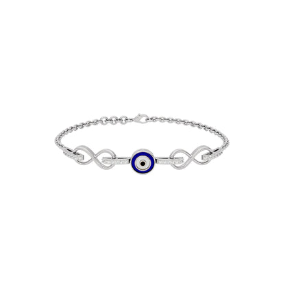 The Mystic Hex Evil Eye Diamond Pendant 9 KT / White Gold