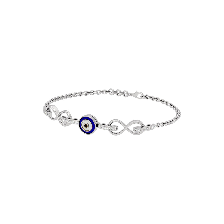 The Mystic Hex Evil Eye Diamond Pendant 9 KT / White Gold