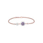 Vibe Vetoer Evil Eye Diamond Bracelet 9 KT / Rose Gold