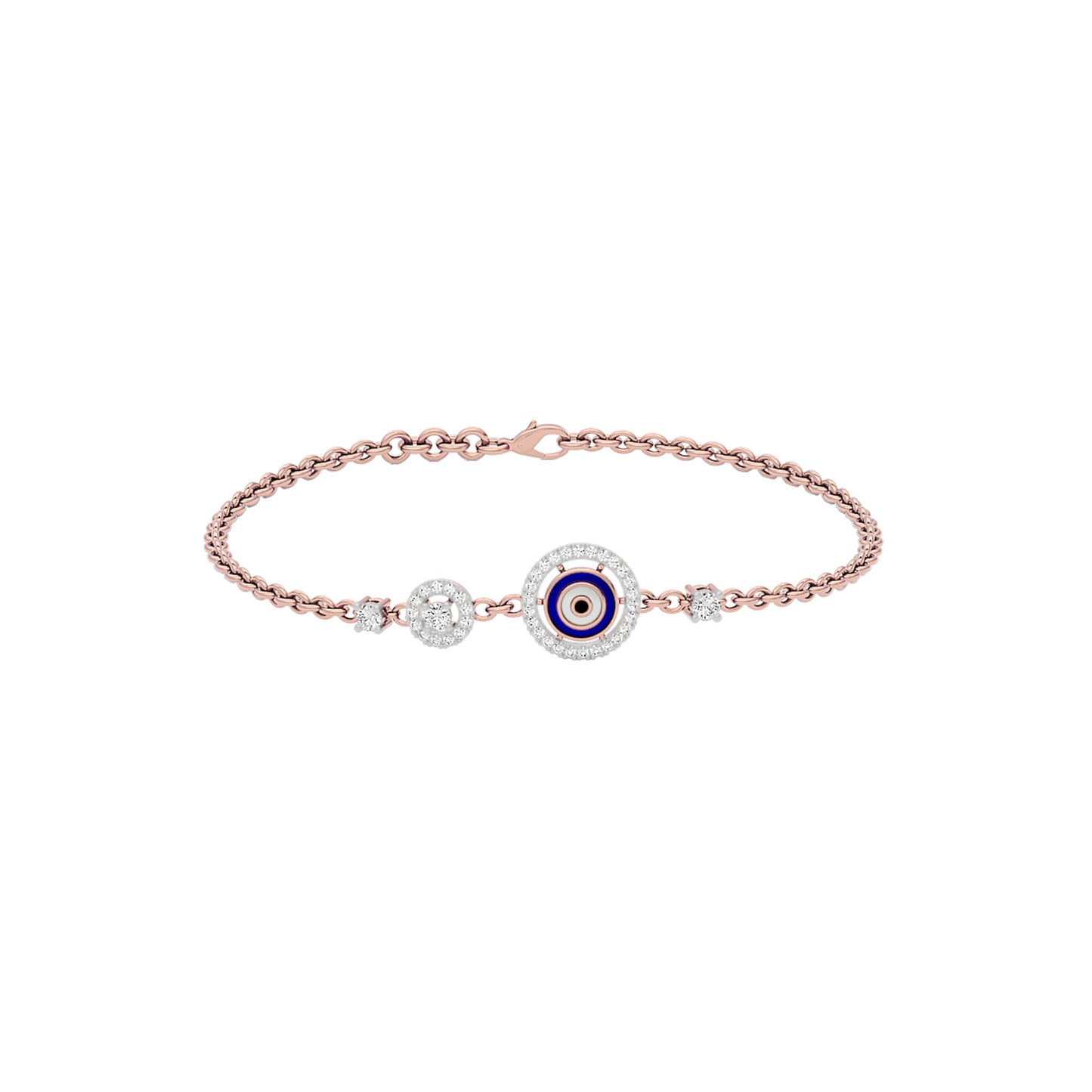 Vibe Vetoer Evil Eye Diamond Bracelet 9 KT / Rose Gold