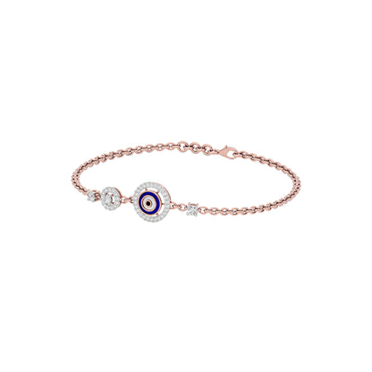 Vibe Vetoer Evil Eye Diamond Bracelet 9 KT / Rose Gold