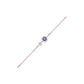 Vibe Vetoer Evil Eye Diamond Bracelet 9 KT / Rose Gold