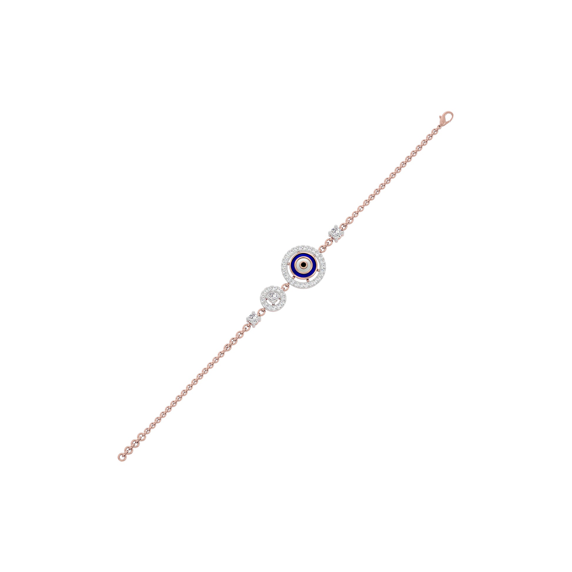 Vibe Vetoer Evil Eye Diamond Bracelet 9 KT / Rose Gold