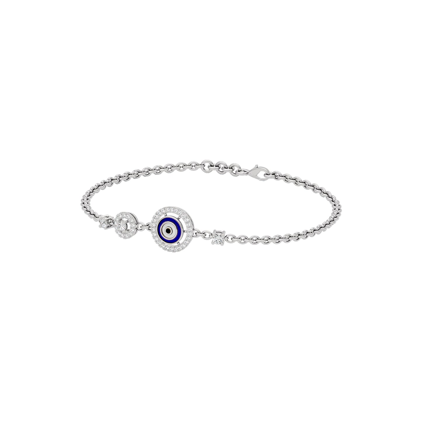 Vibe Vetoer Evil Eye Diamond Bracelet 9 KT / White Gold