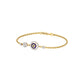 Vibe Vetoer Evil Eye Diamond Bracelet 9 KT / Yellow Gold
