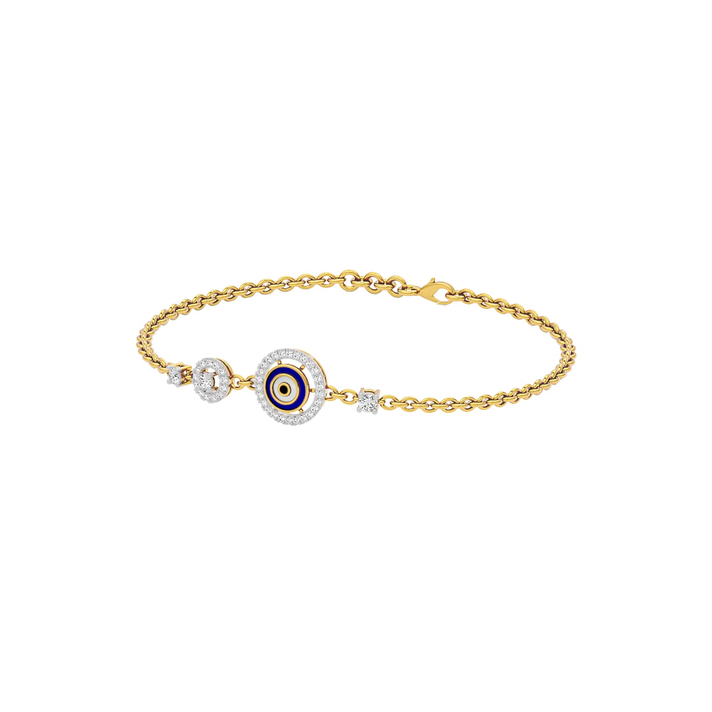Vibe Vetoer Evil Eye Diamond Bracelet 9 KT / Yellow Gold