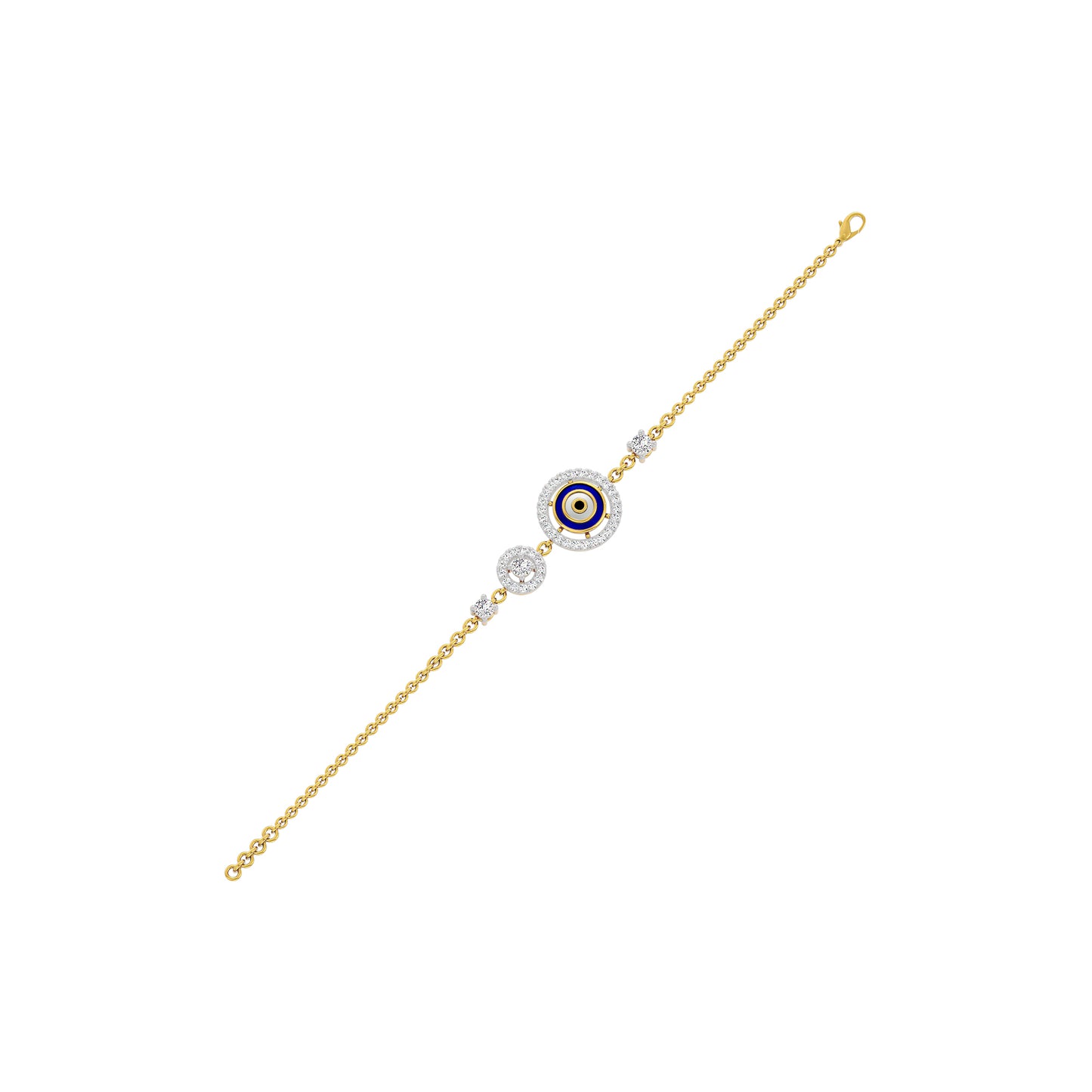 Vibe Vetoer Evil Eye Diamond Bracelet 9 KT / Yellow Gold