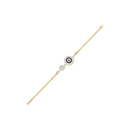 Vibe Vetoer Evil Eye Diamond Bracelet 9 KT / Yellow Gold