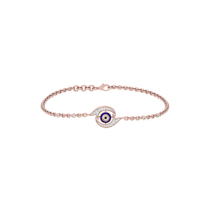 Rest in Magic Evil Eye Diamond Bracelet 9 KT / Rose Gold