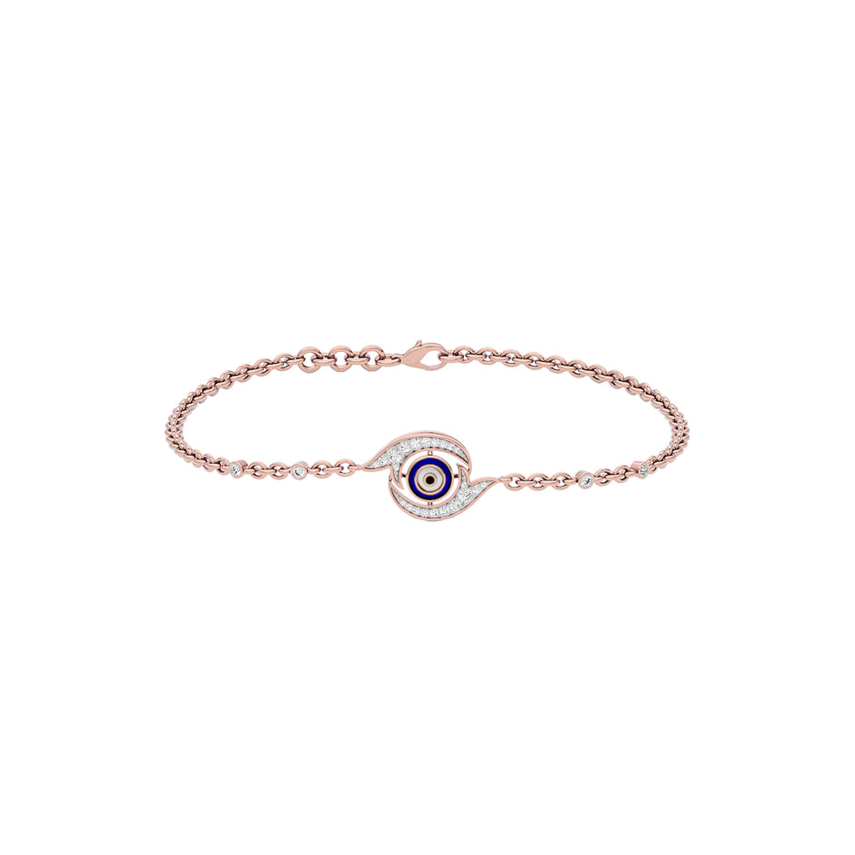 Rest in Magic Evil Eye Diamond Bracelet 9 KT / Rose Gold