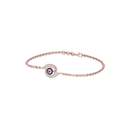 Rest in Magic Evil Eye Diamond Bracelet 9 KT / Rose Gold