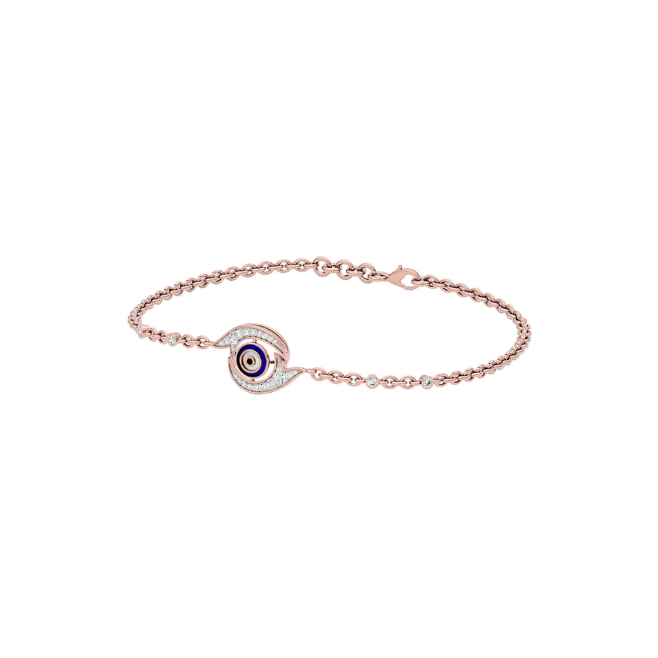 Rest in Magic Evil Eye Diamond Bracelet 9 KT / Rose Gold