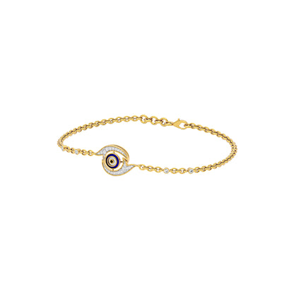 Rest in Magic Evil Eye Diamond Bracelet 9 KT / Yellow Gold