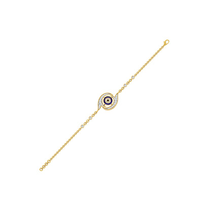 Rest in Magic Evil Eye Diamond Bracelet 9 KT / Yellow Gold