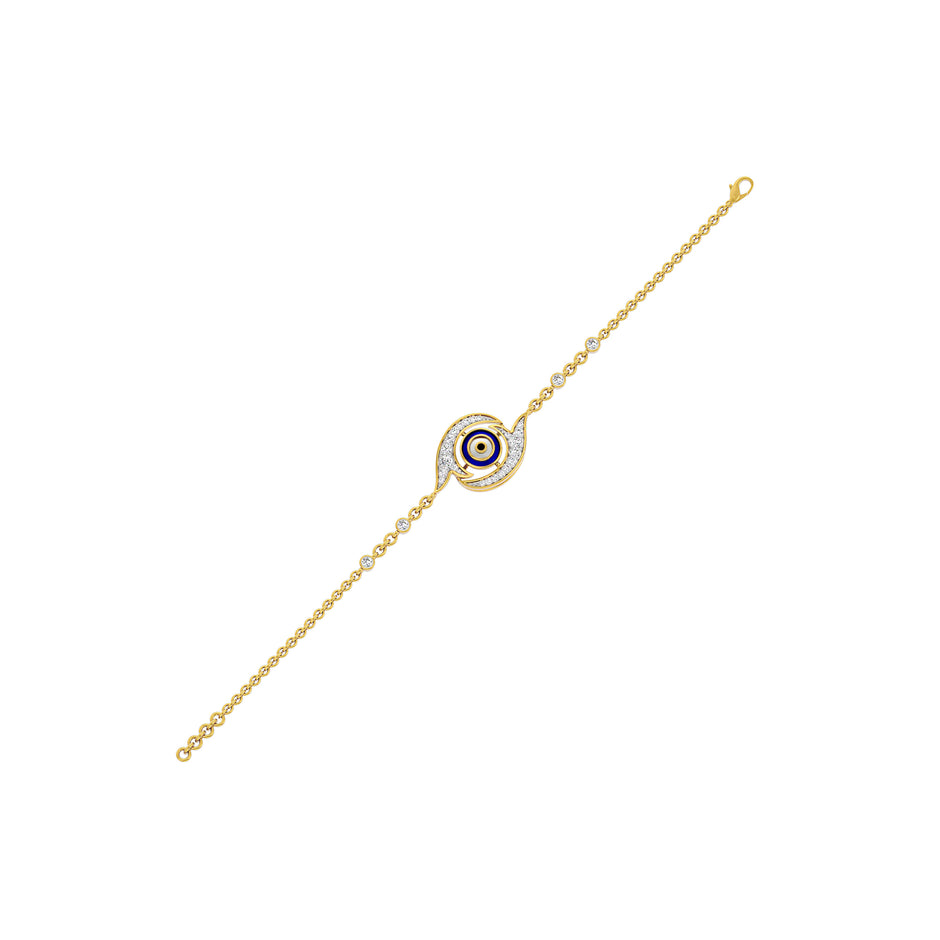 Rest in Magic Evil Eye Diamond Bracelet 9 KT / Yellow Gold