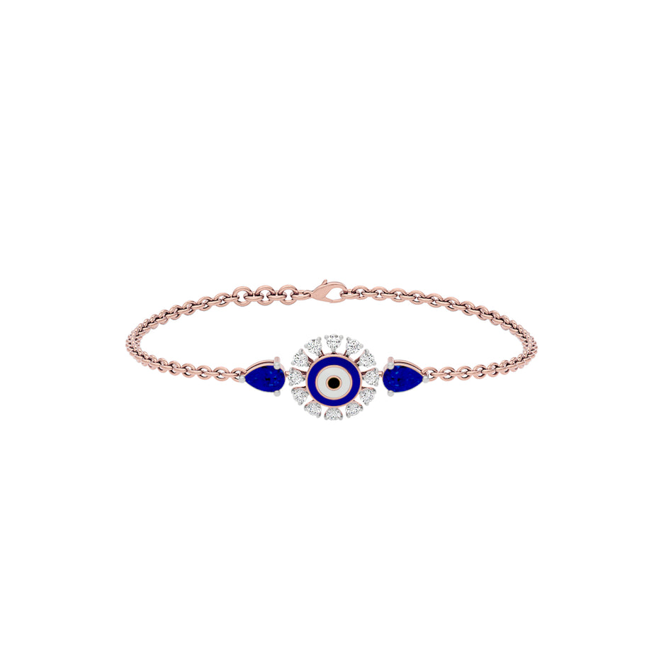 Shield Wrap Evil Eye Diamond Bracelet