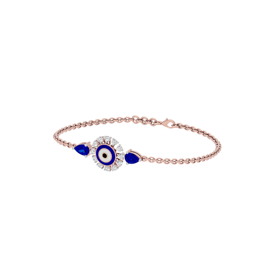 Shield Wrap Evil Eye Diamond Bracelet