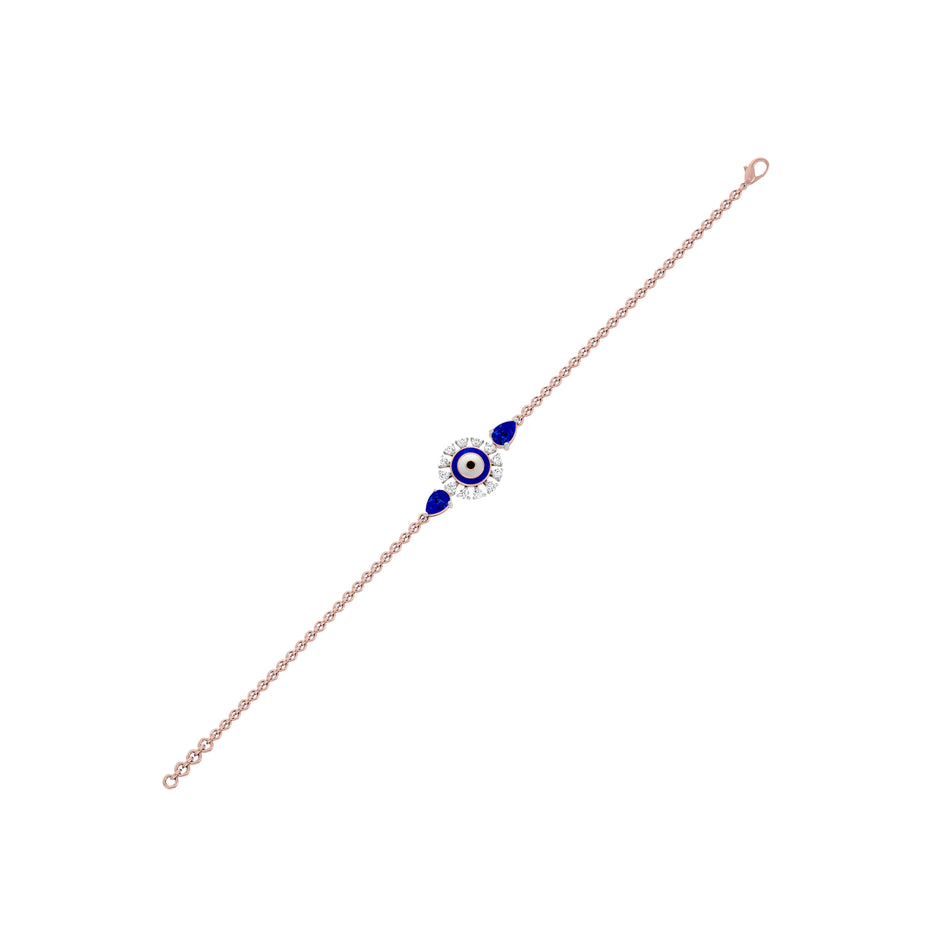 Shield Wrap Evil Eye Diamond Bracelet
