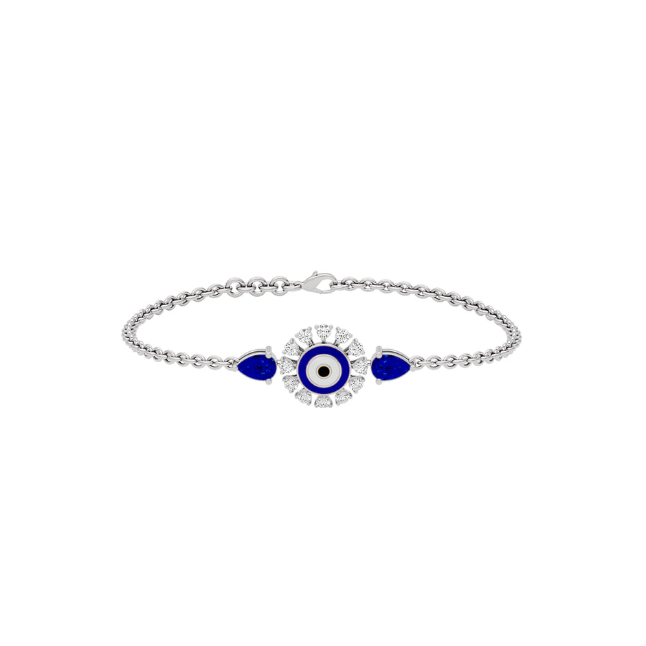 Shield Wrap Evil Eye Diamond Bracelet