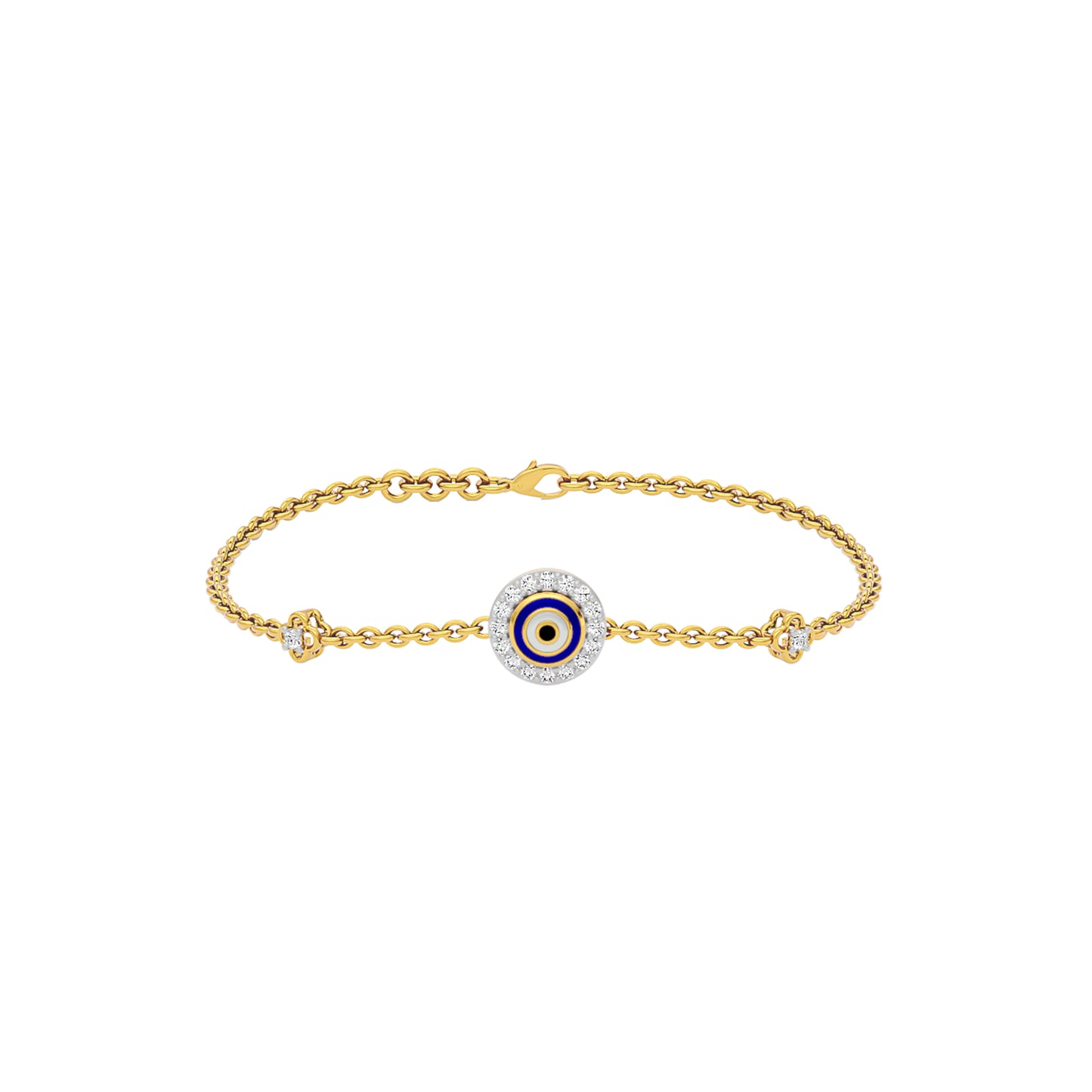 Good Vibe Evil Eye Diamond Bracelet 9 KT / Yellow Gold