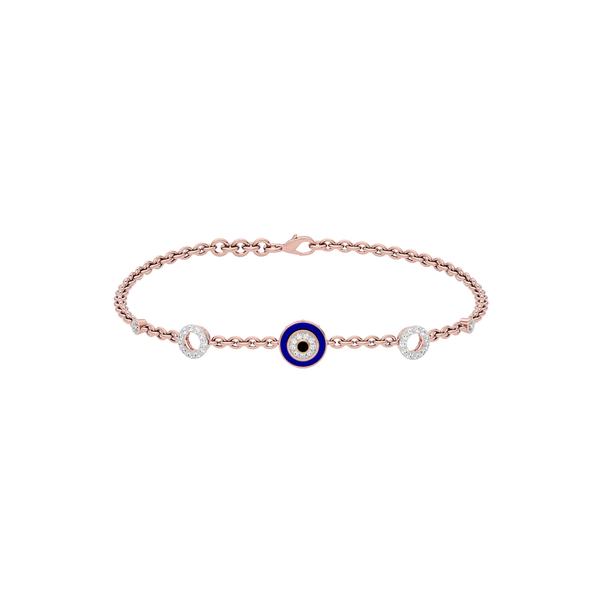 Whispering Ward Evil Eye Diamond Bracelet 9 KT / Rose Gold