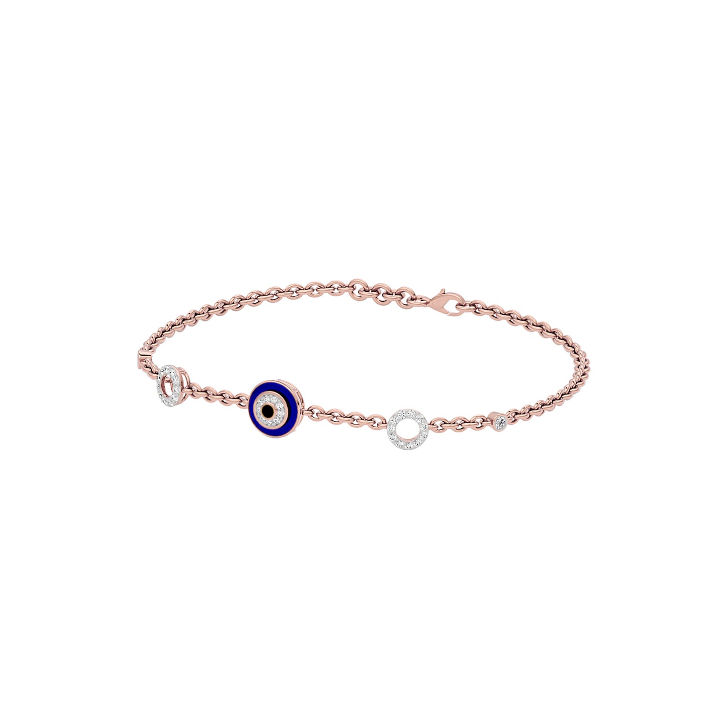 Whispering Ward Evil Eye Diamond Bracelet 9 KT / Rose Gold