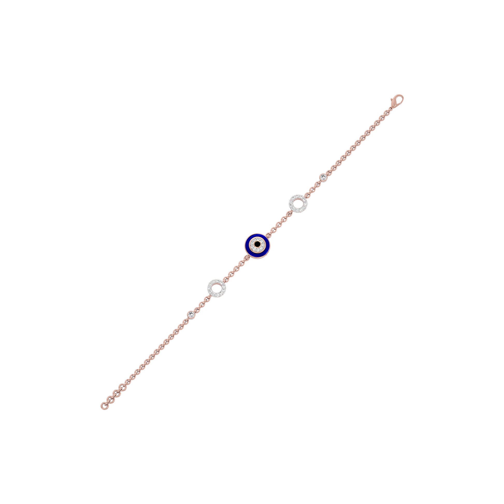 Whispering Ward Evil Eye Diamond Bracelet 9 KT / Rose Gold