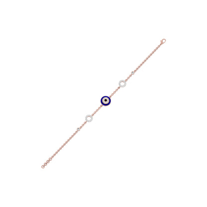 Whispering Ward Evil Eye Diamond Bracelet 9 KT / Rose Gold