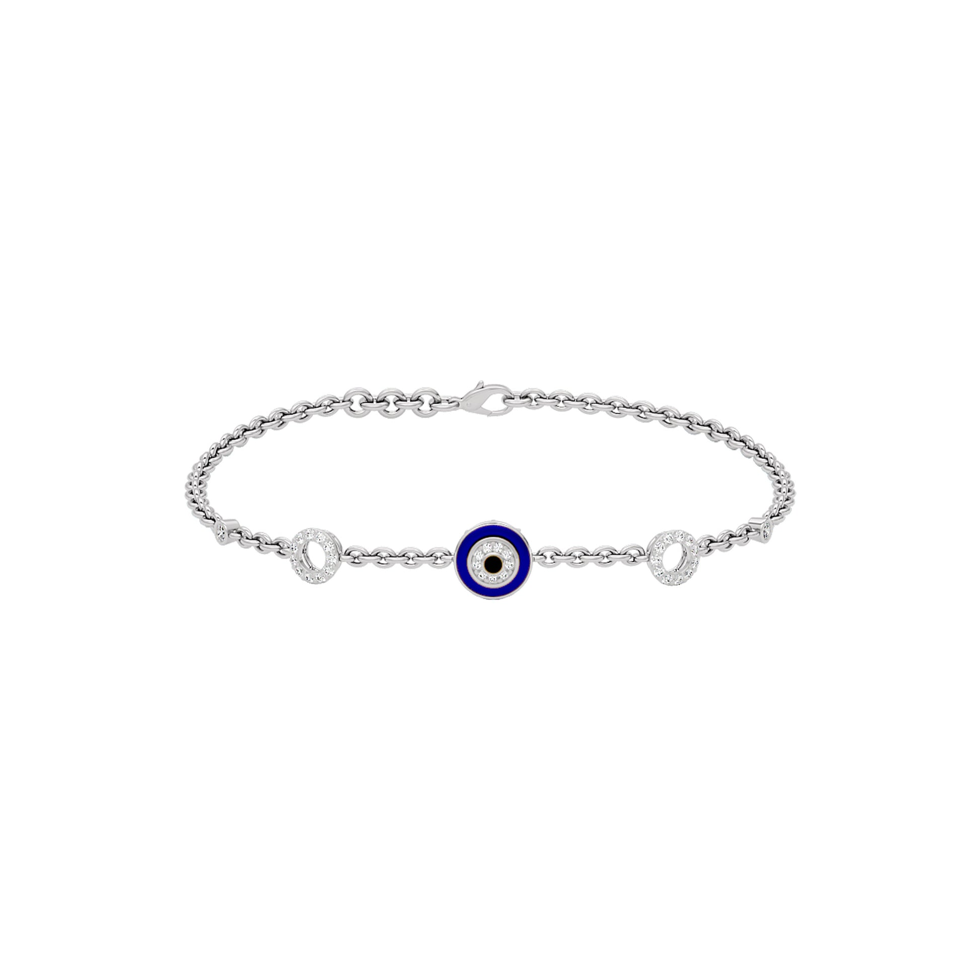 Whispering Ward Evil Eye Diamond Bracelet 9 KT / White Gold