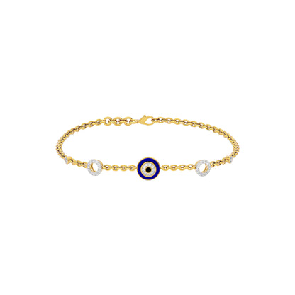 Whispering Ward Evil Eye Diamond Bracelet 9 KT / Yellow Gold
