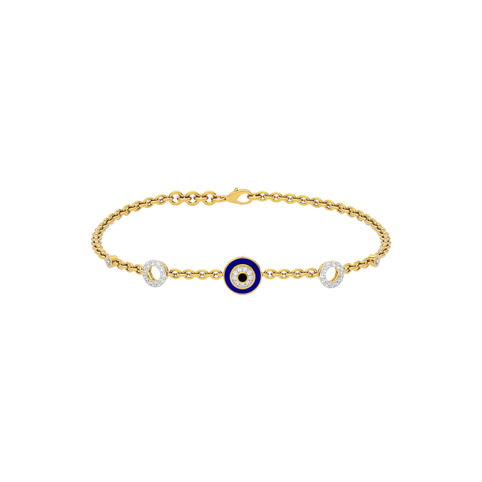 Whispering Ward Evil Eye Diamond Bracelet 9 KT / Yellow Gold