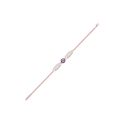 Spiritual Allure Evil Eye Diamond Bracelet 9 KT / Rose Gold