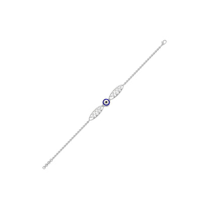 Spiritual Allure Evil Eye Diamond Bracelet 9 KT / White Gold