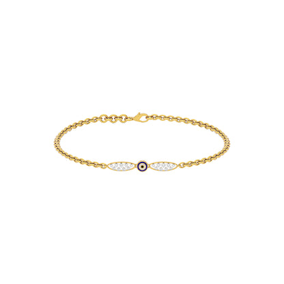 Spiritual Allure Evil Eye Diamond Bracelet 9 KT / Yellow Gold
