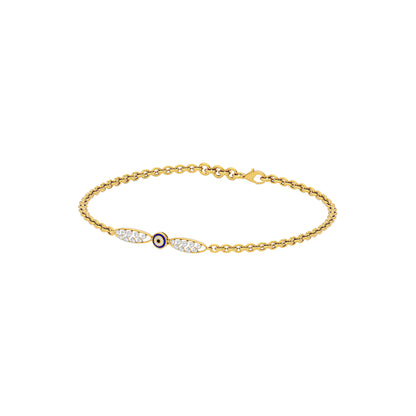 Spiritual Allure Evil Eye Diamond Bracelet 9 KT / Yellow Gold