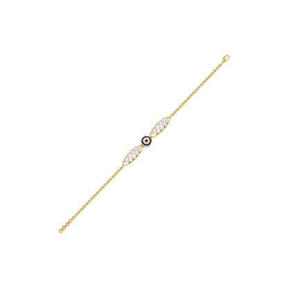 Spiritual Allure Evil Eye Diamond Bracelet 9 KT / Yellow Gold