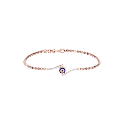 Fleeting Fortune Evil Eye Diamond Bracelet 9 KT / Rose Gold