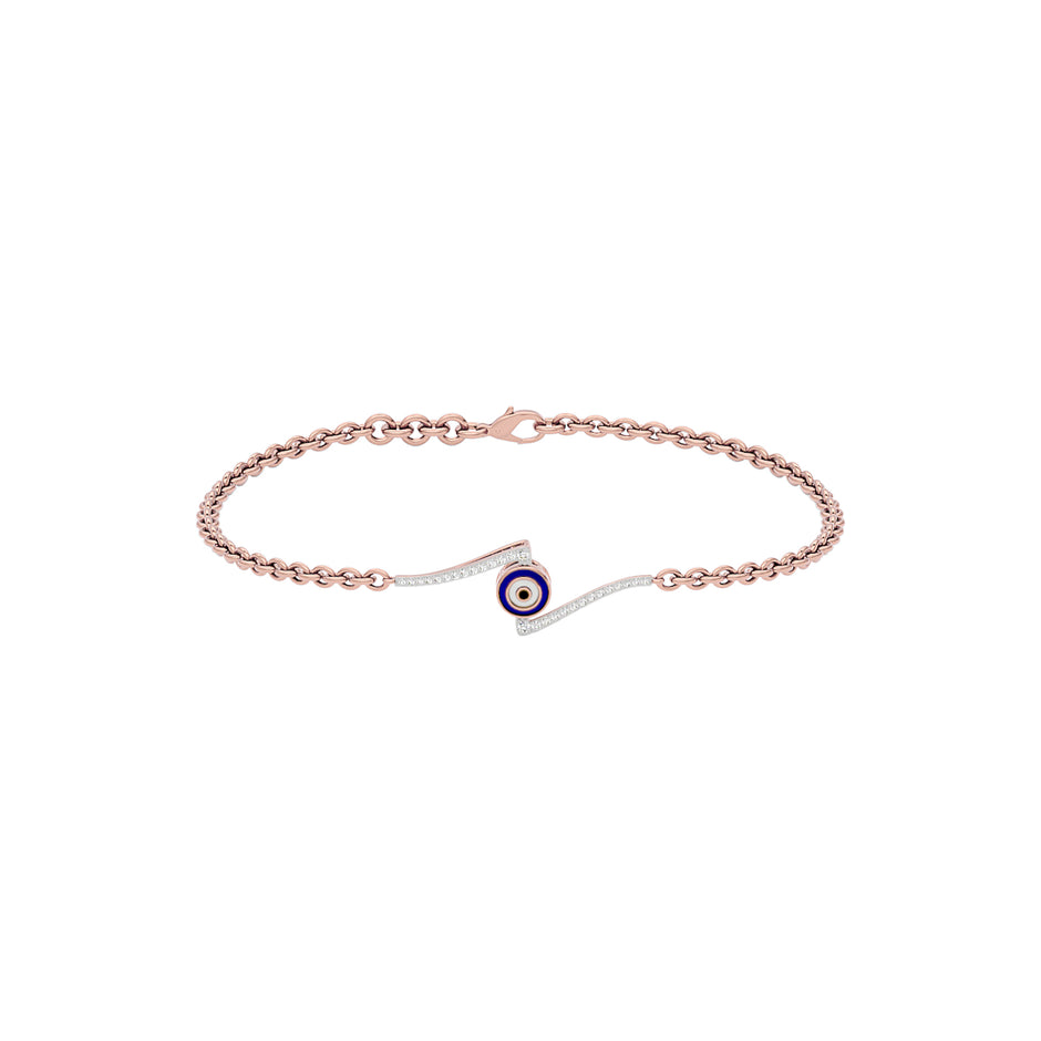 Fleeting Fortune Evil Eye Diamond Bracelet 9 KT / Rose Gold
