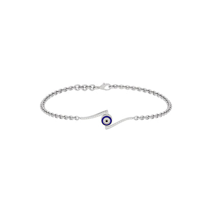 Fleeting Fortune Evil Eye Diamond Bracelet 9 KT / White Gold