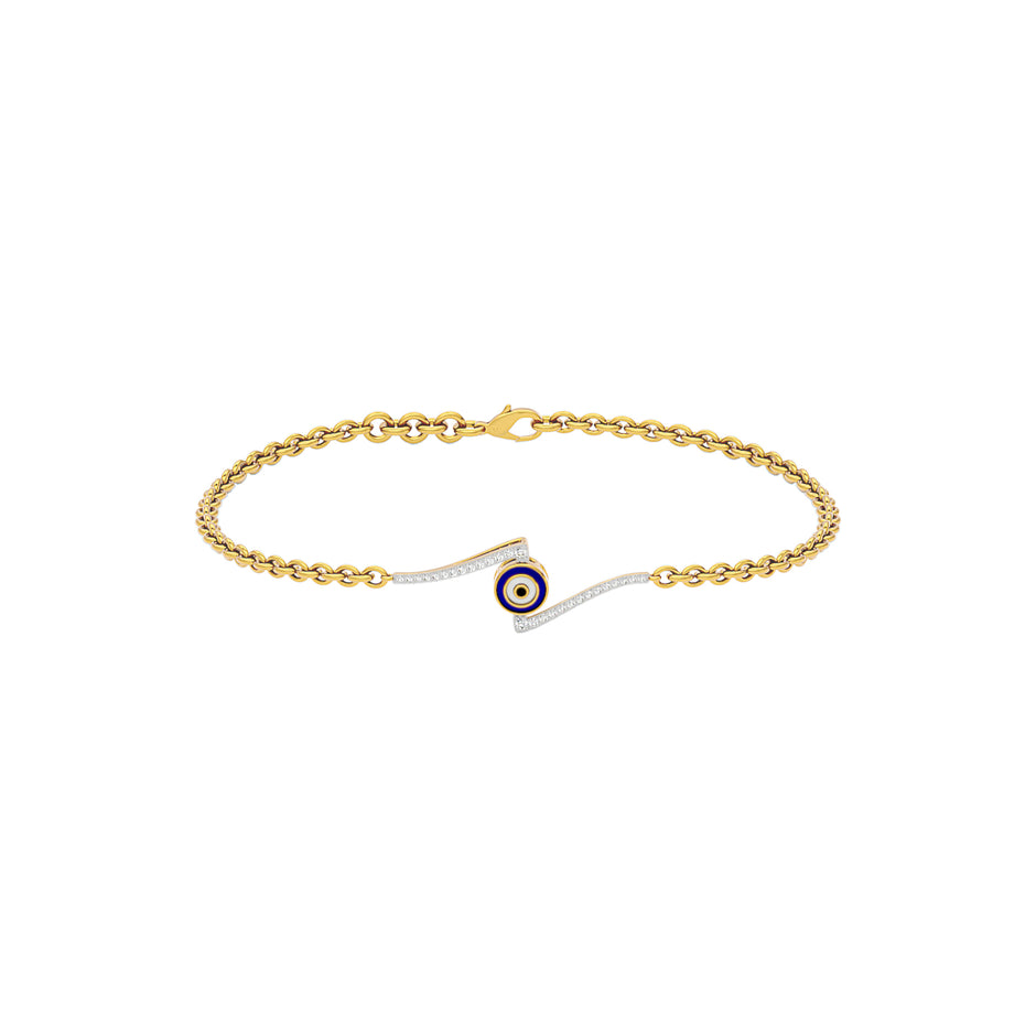 Fleeting Fortune Evil Eye Diamond Bracelet 9 KT / Yellow Gold