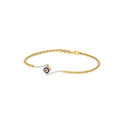 Fleeting Fortune Evil Eye Diamond Bracelet 9 KT / Yellow Gold
