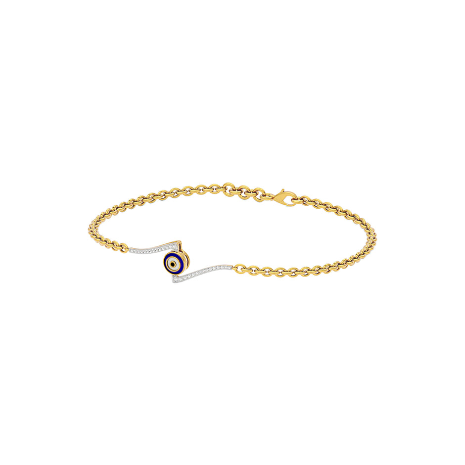 Fleeting Fortune Evil Eye Diamond Bracelet 9 KT / Yellow Gold