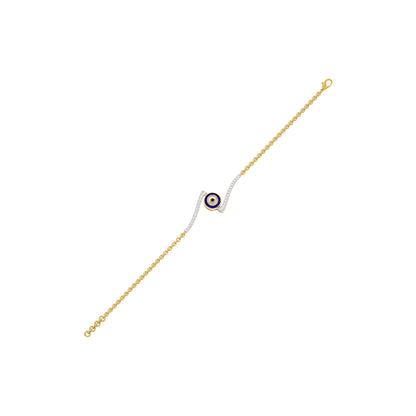 Fleeting Fortune Evil Eye Diamond Bracelet 9 KT / Yellow Gold