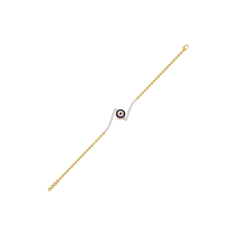 Fleeting Fortune Evil Eye Diamond Bracelet 9 KT / Yellow Gold