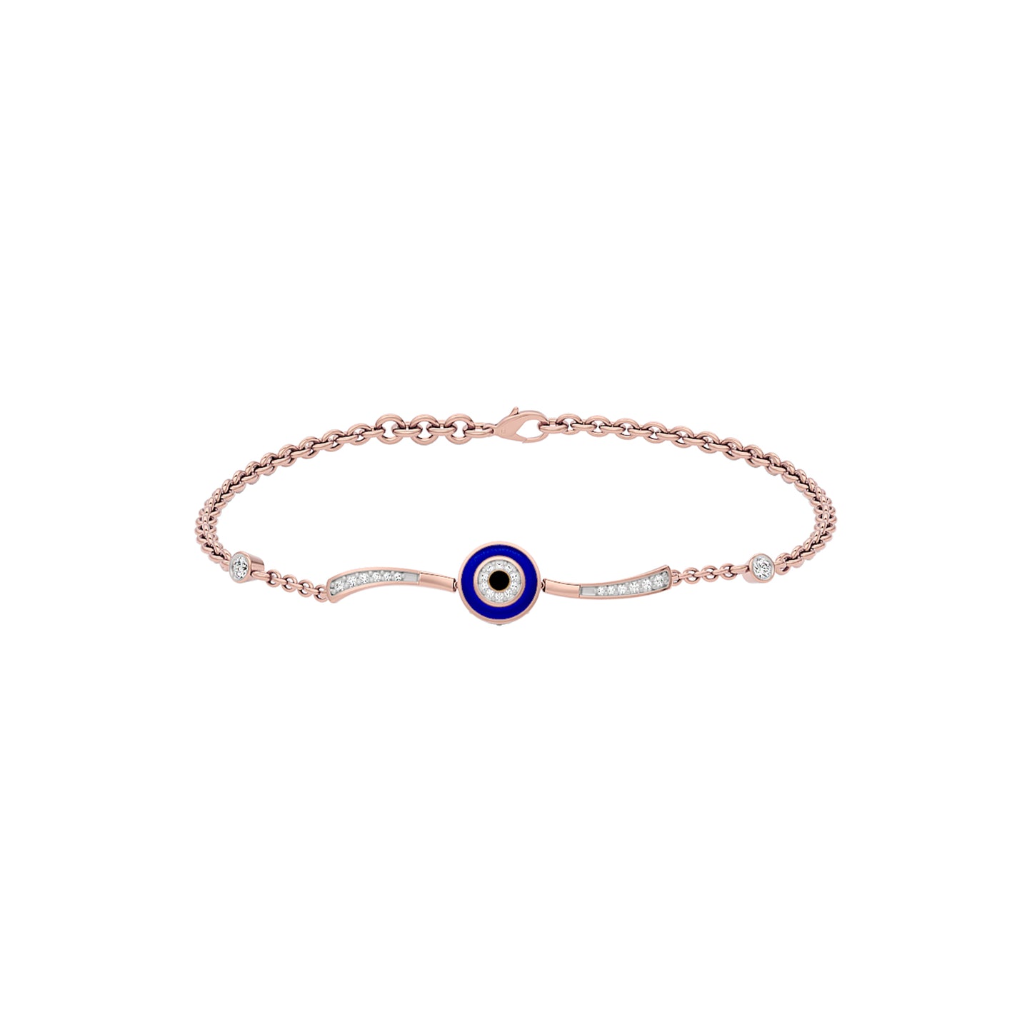 The Divine Watch Evil Eye Diamond Bracelet 9 KT / Rose Gold