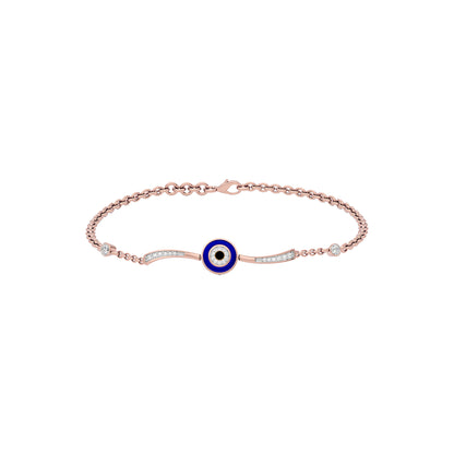The Divine Watch Evil Eye Diamond Bracelet 9 KT / Rose Gold