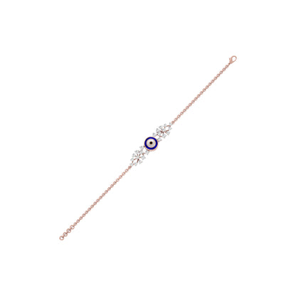 Enchanting Beads Evil Eye Diamond Bracelet 9 KT / Rose Gold