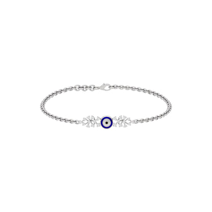 Enchanting Beads Evil Eye Diamond Bracelet 9 KT / White Gold