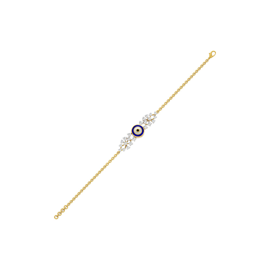 Enchanting Beads Evil Eye Diamond Bracelet 9 KT / Yellow Gold